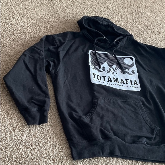 Black Yotamafia Hoodie for Men - Picture 4 of 6